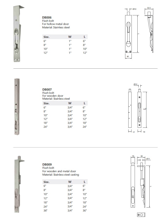 Door Accessories -Door Bolt